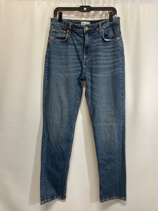 Jeans Straight By Zara In Blue Denim, Size: 10