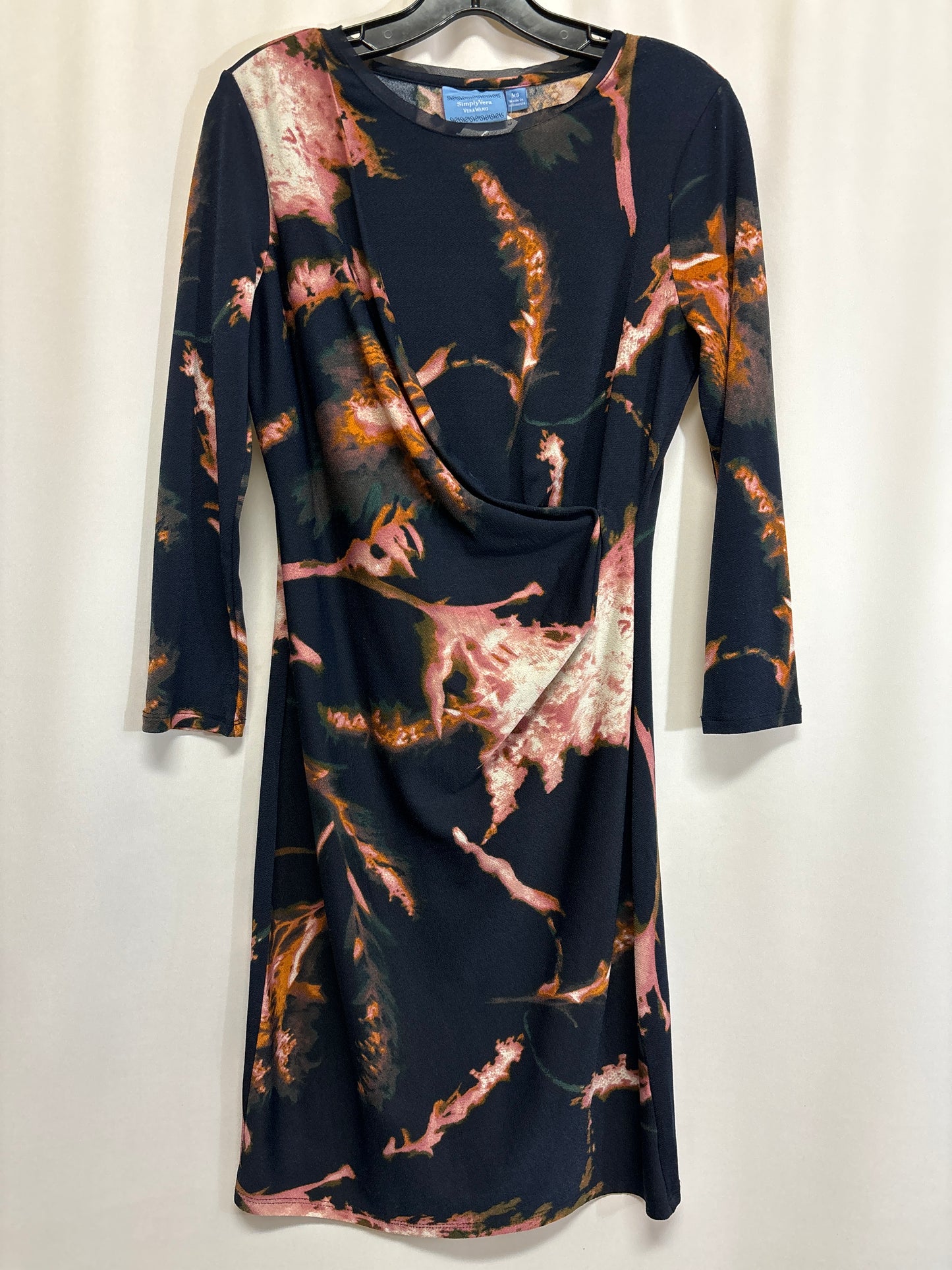 Dress Casual Midi By Simply Vera In Navy, Size: Xs