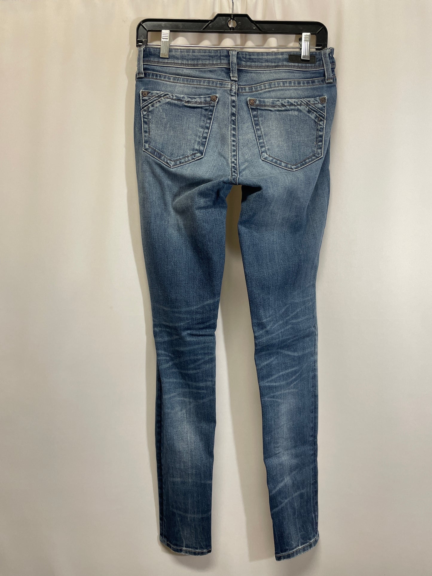 Jeans Skinny By Buckle Black In Blue Denim, Size: 2