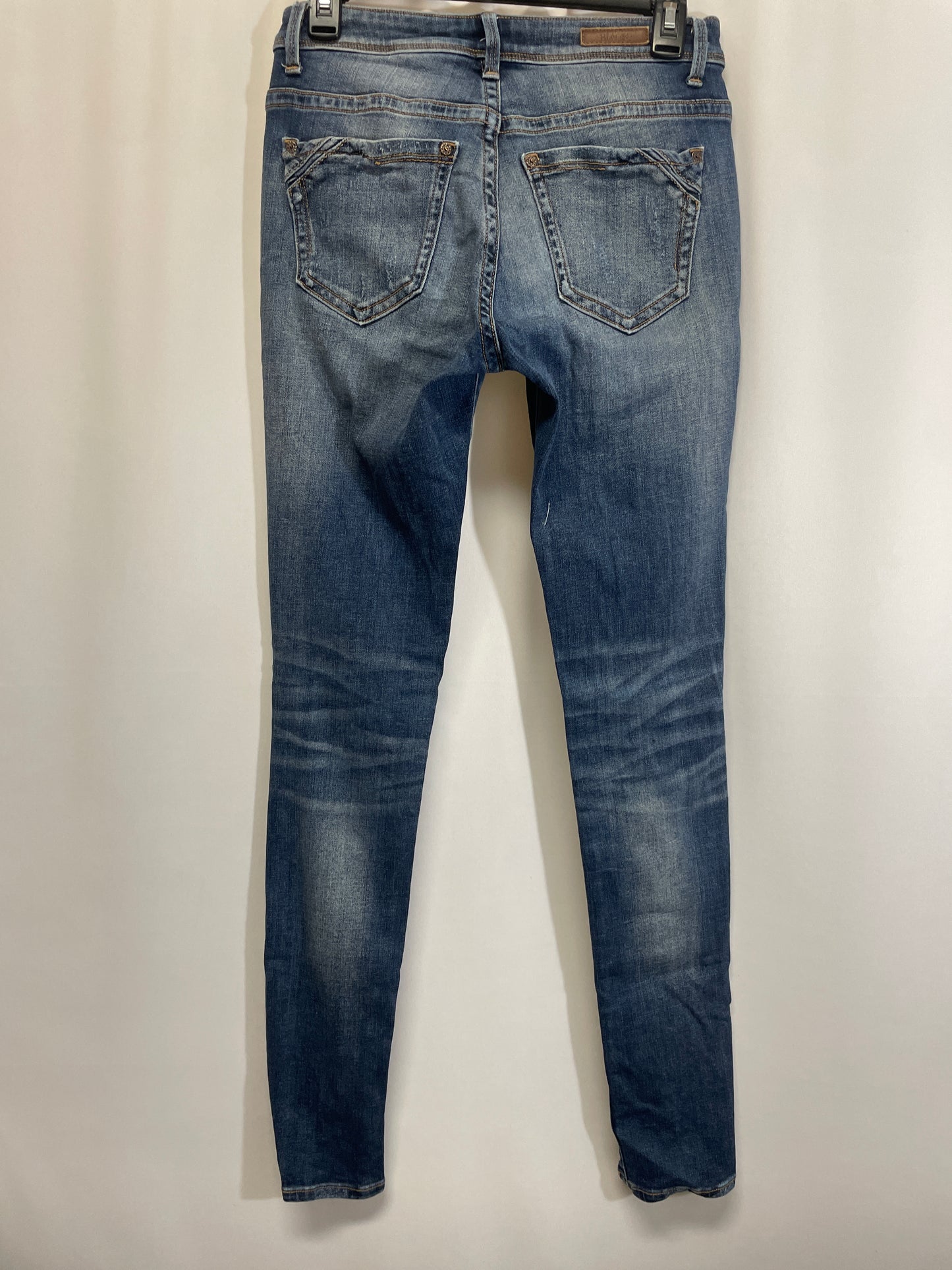 Jeans Skinny By Buckle Black In Blue Denim, Size: 2