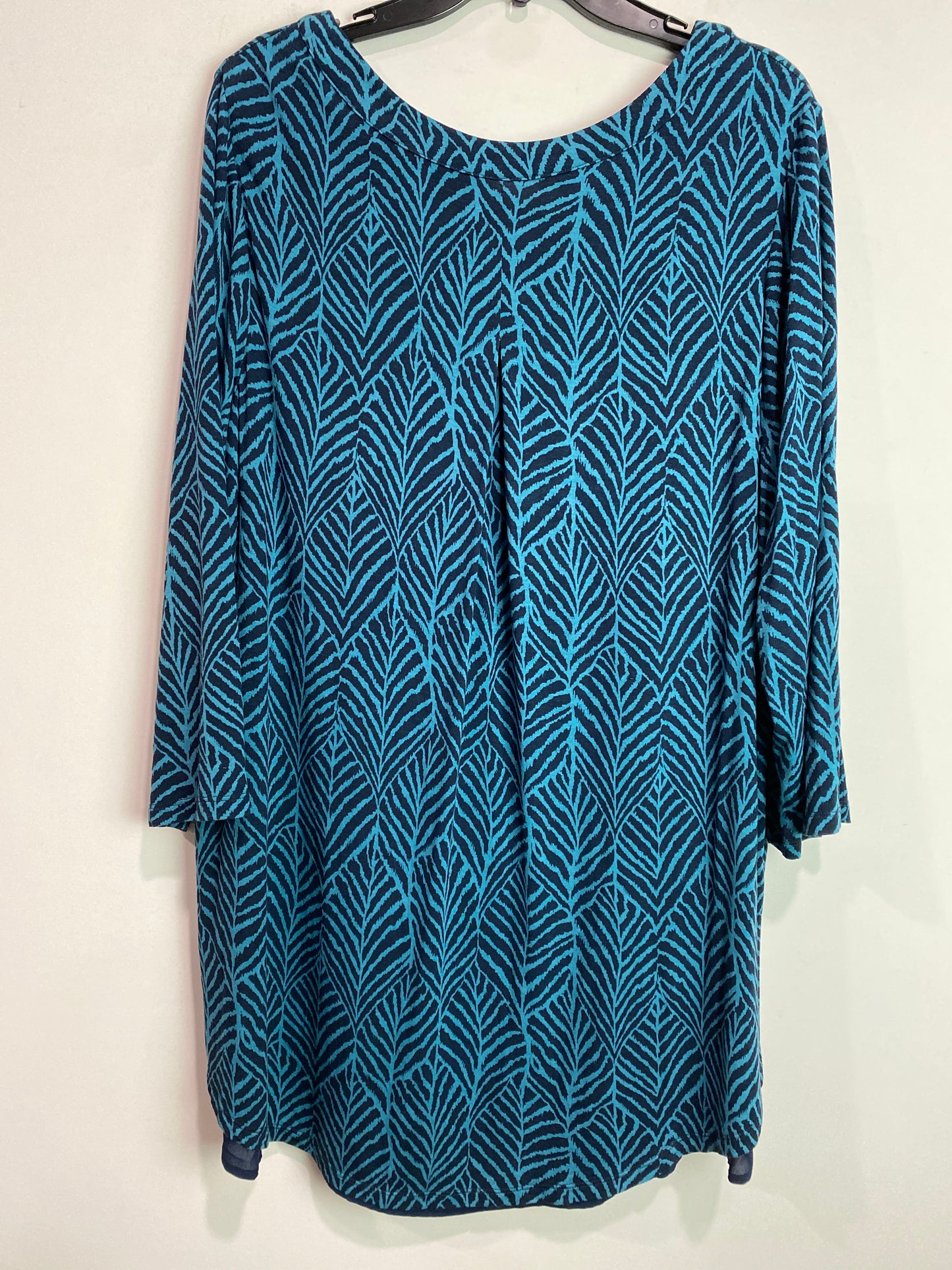 Top Long Sleeve By Simply Emma In Teal, Size: 2x