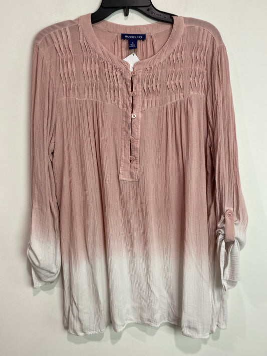 Top Long Sleeve By Bandolino In Pink, Size: Xl