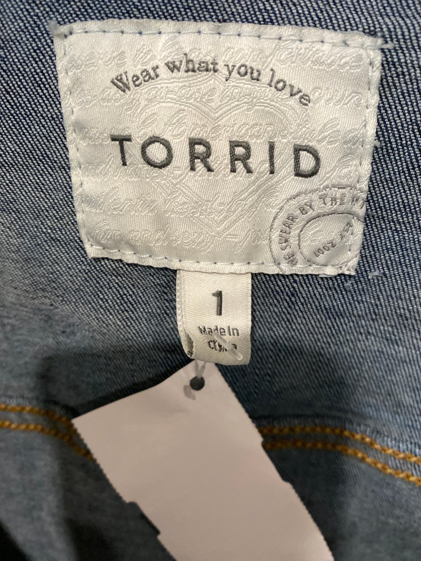 Jacket Denim By Torrid In Blue Denim, Size: 1x