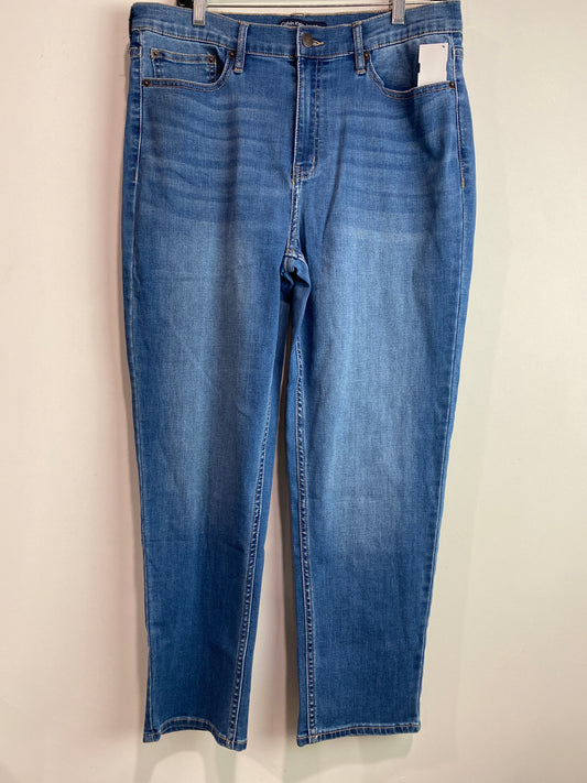 Jeans Straight By Calvin Klein In Blue Denim, Size: 14