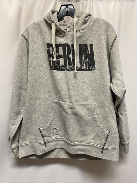 Sweatshirt Hoodie By Clothes Mentor In Grey, Size: 1x