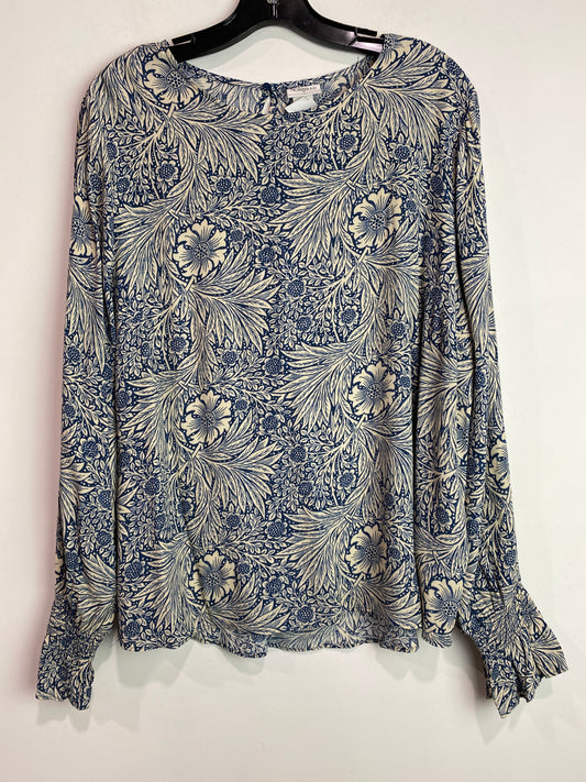 Top Long Sleeve By H&m In Blue, Size: L