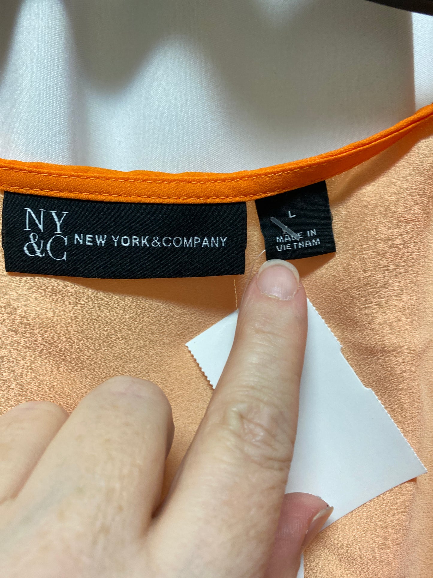 Tank Top By New York And Co In Orange, Size: L