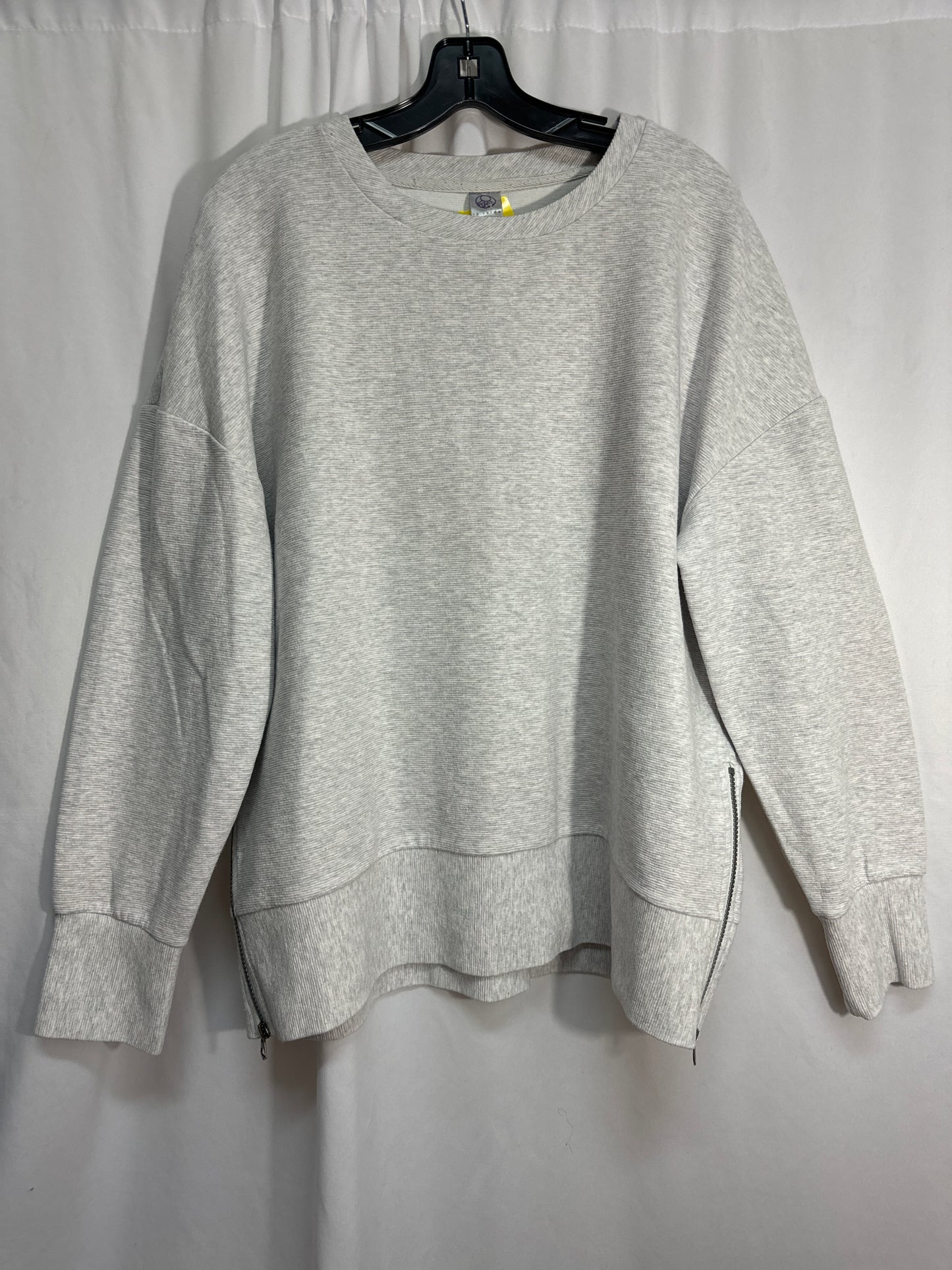 Athletic Sweatshirt Collar By Te Verde In Grey, Size: Xl