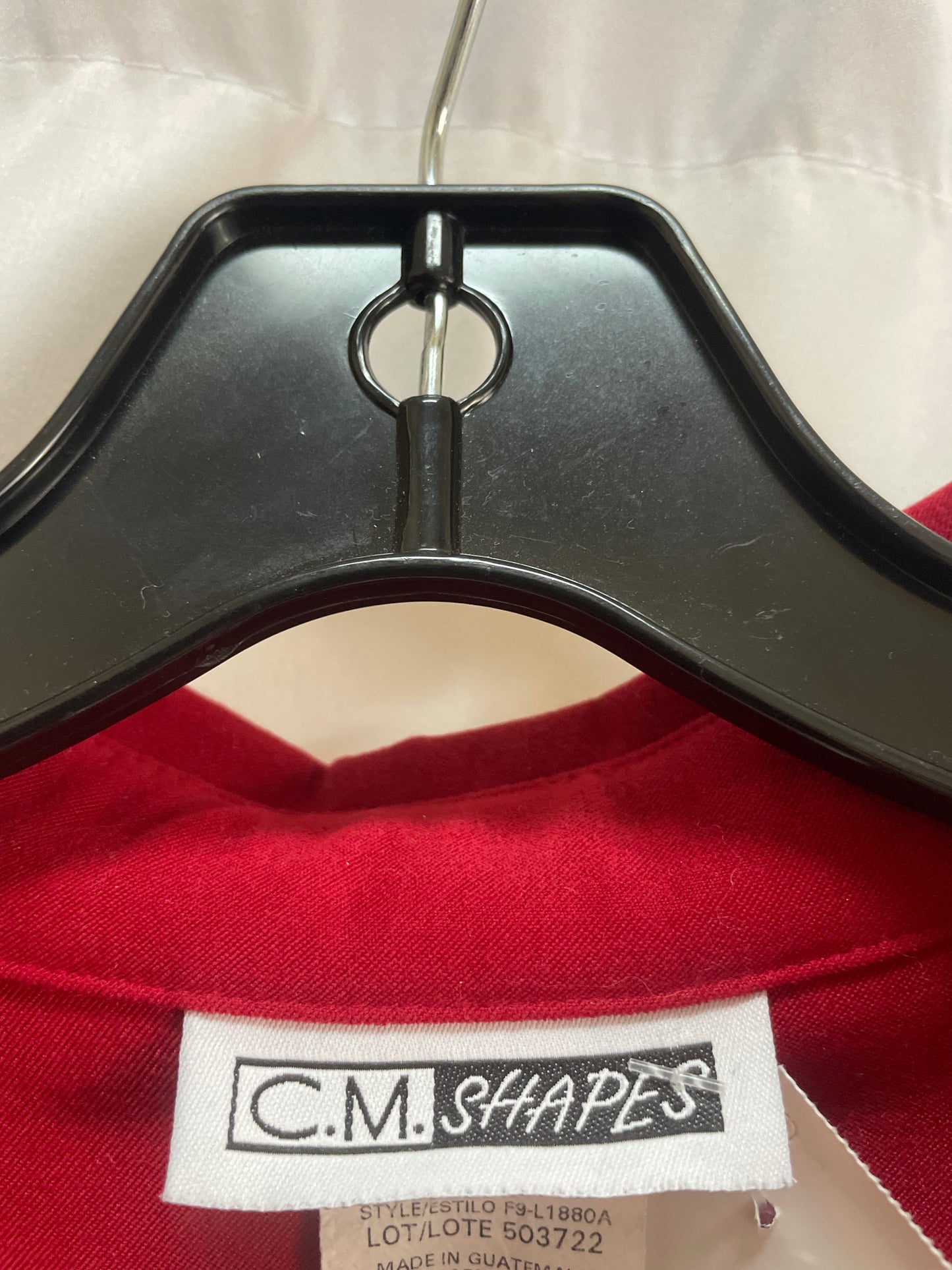 Top Long Sleeve By Cm Shapes In Red, Size: 2x