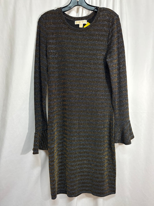 Dress Casual Midi By Michael Kors In Gold, Size: L