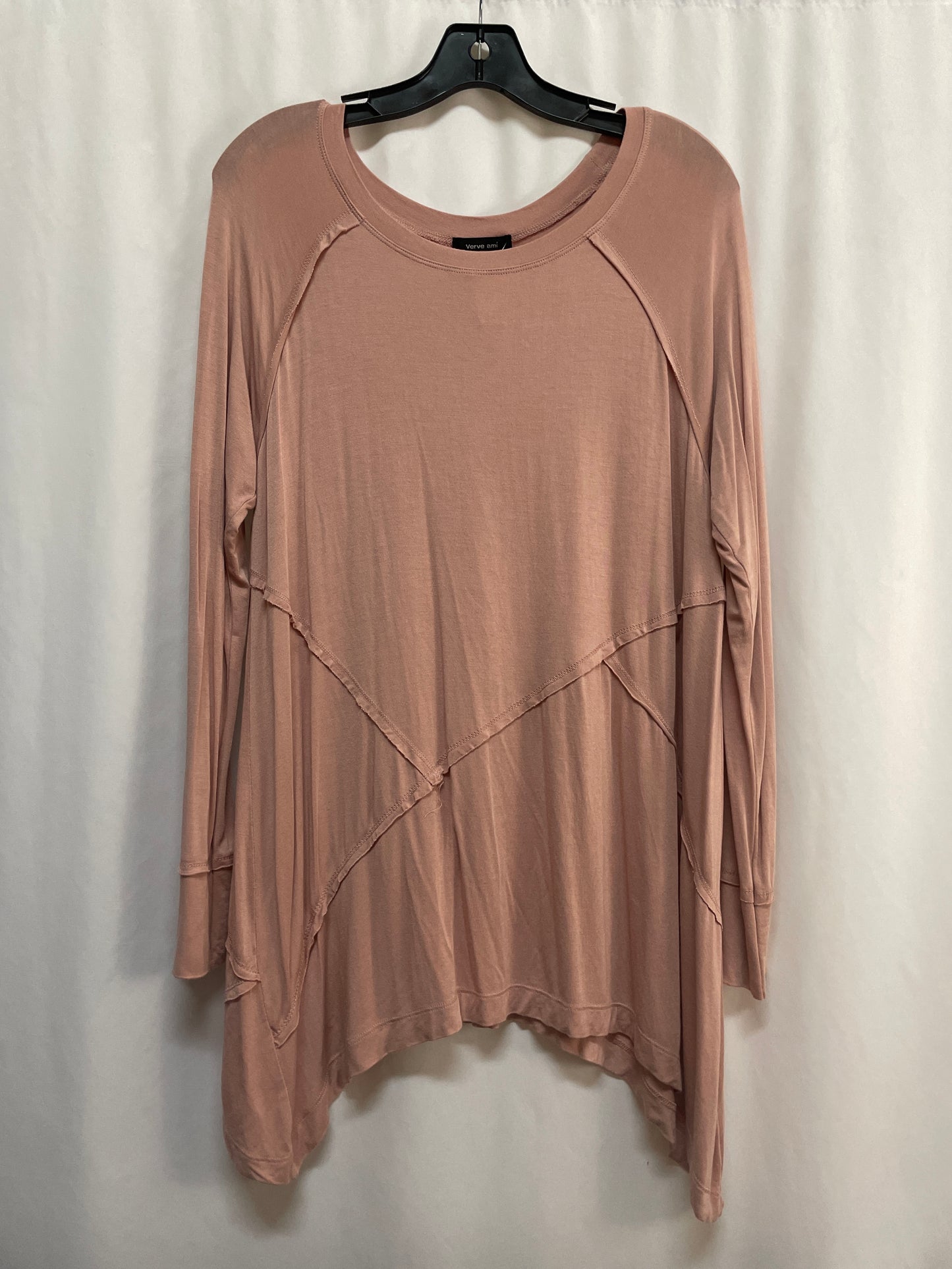 Top Long Sleeve By Verve Ami In Pink, Size: L