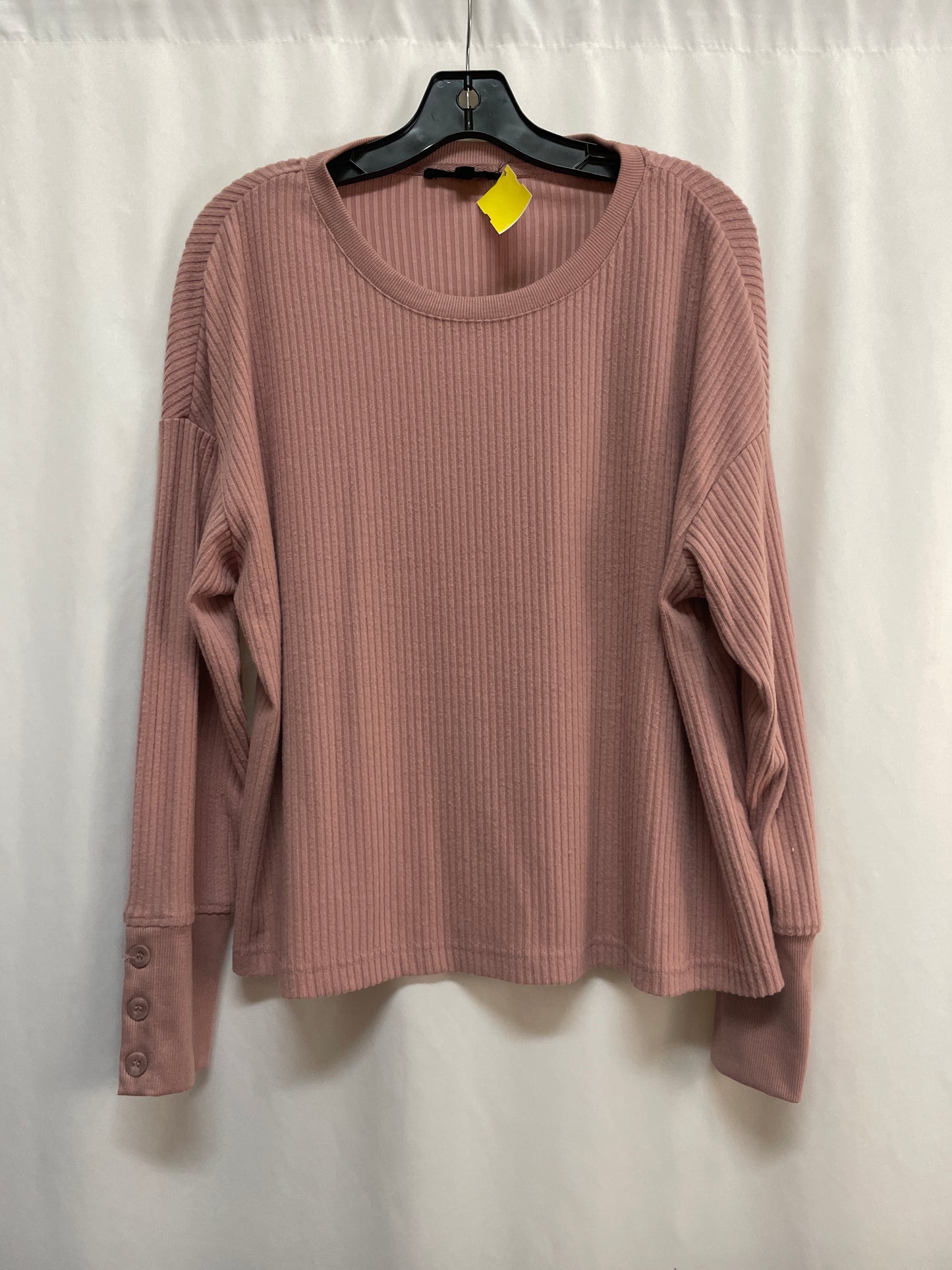 Top Long Sleeve By Jane And Delancey In Pink, Size: L