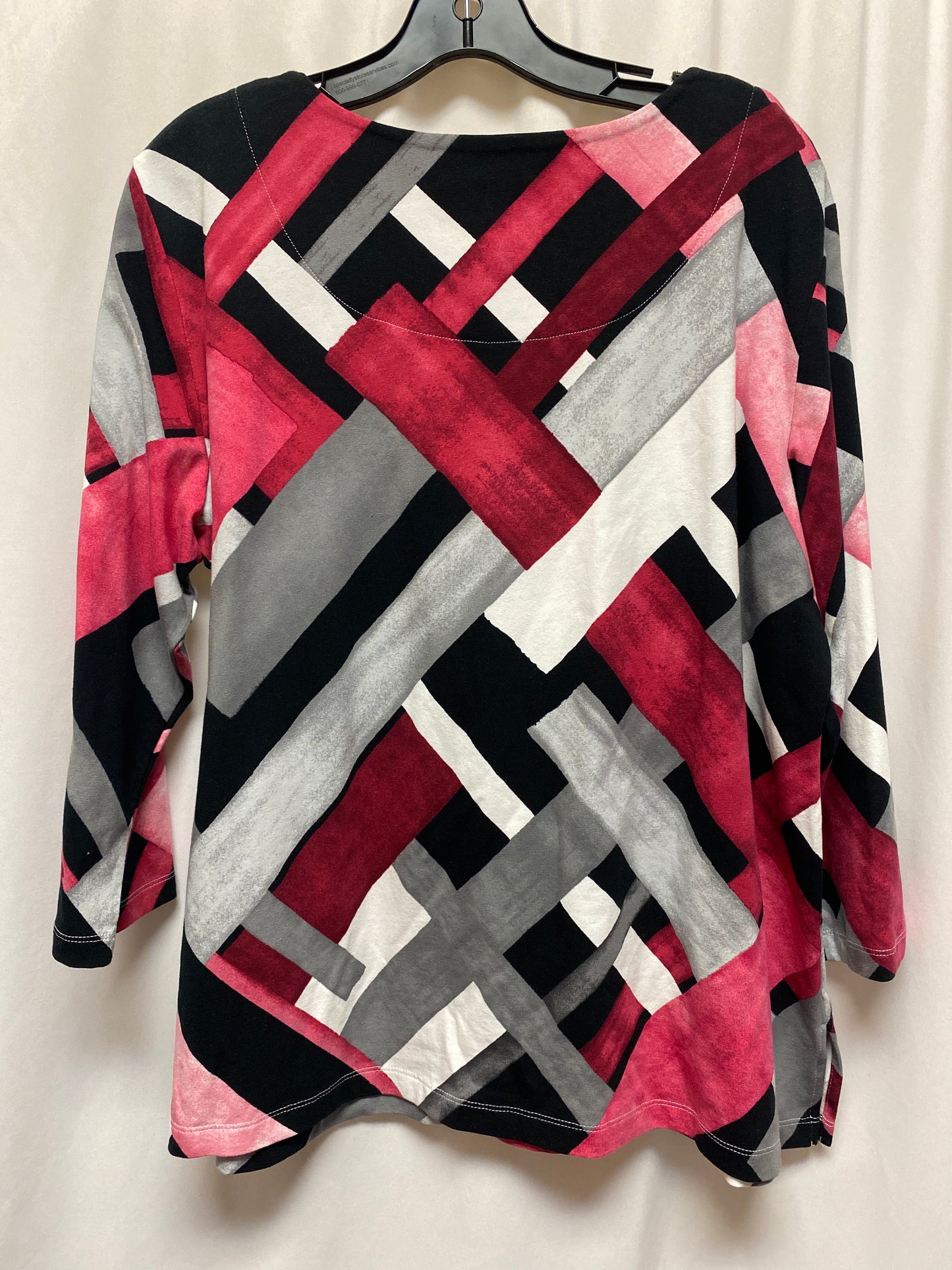 Top 3/4 Sleeve By Alfred Dunner In Pink, Size: L