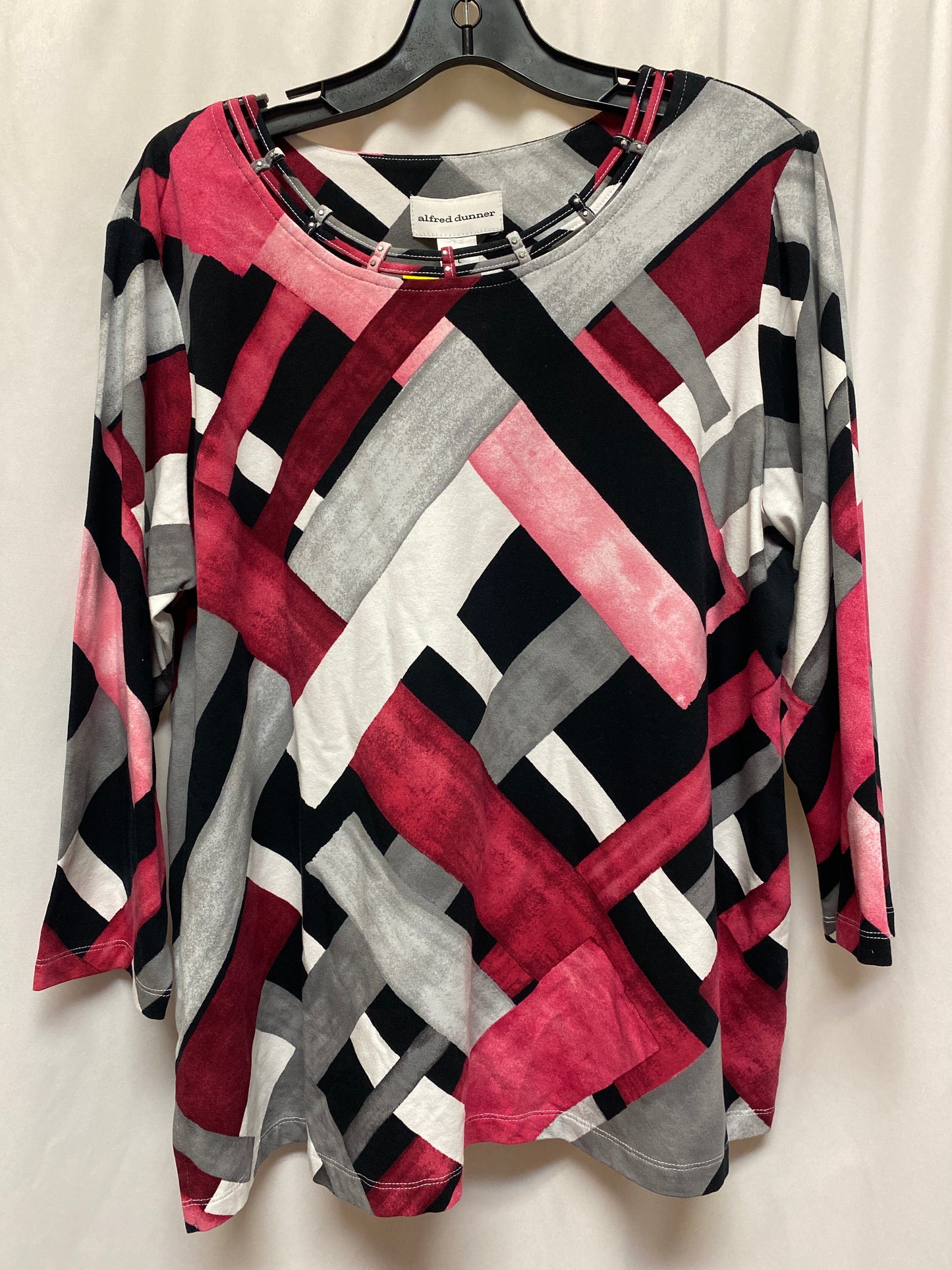 Top 3/4 Sleeve By Alfred Dunner In Pink, Size: L