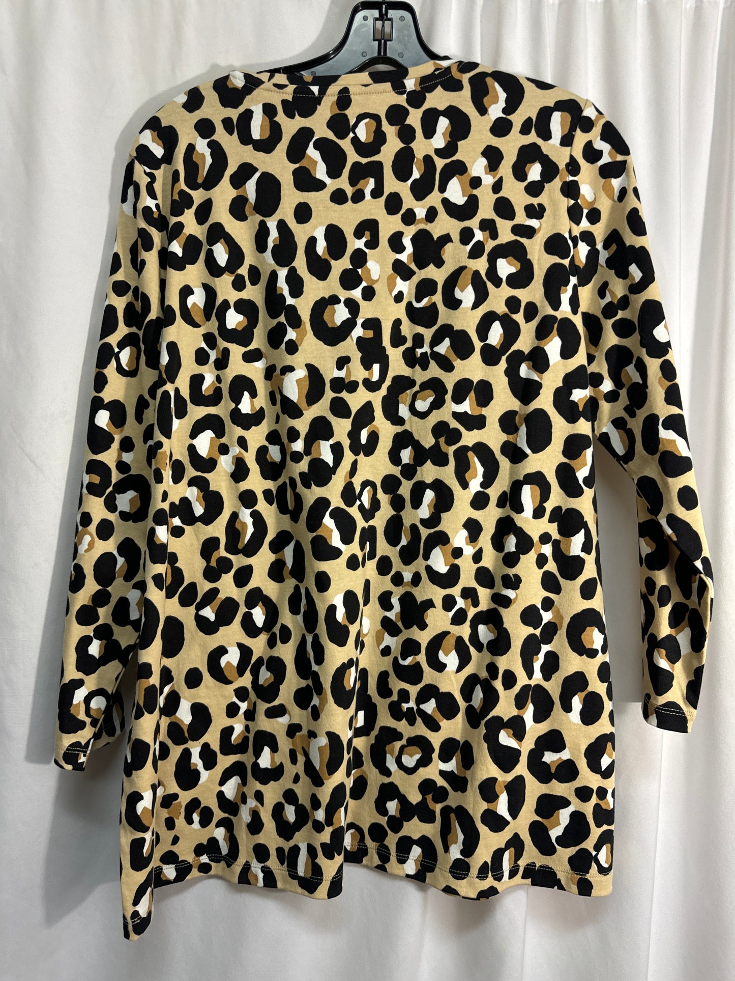 Top 3/4 Sleeve By Kim Rogers In Animal Print, Size: Xl