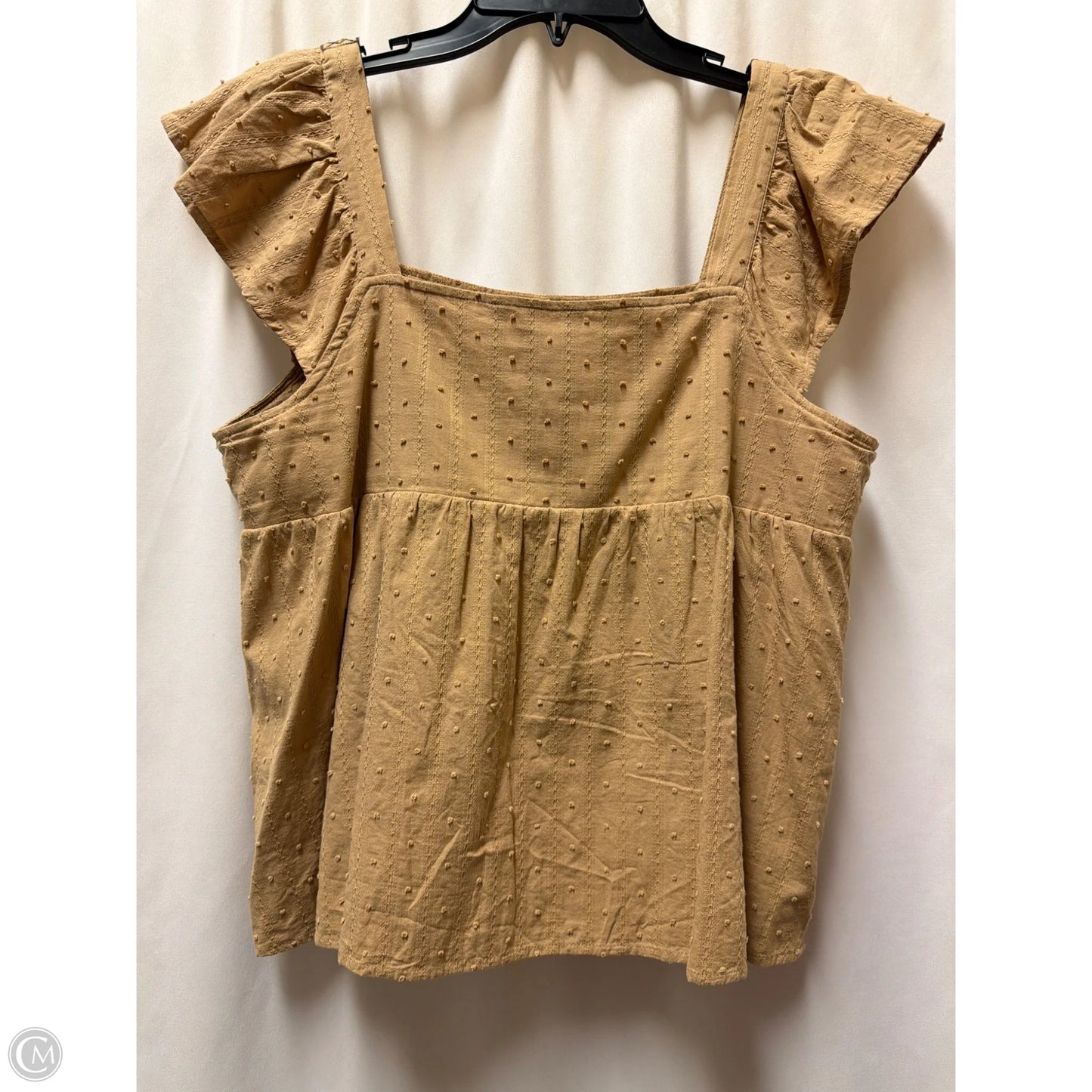 Top Sleeveless By Mine In Brown, Size: L