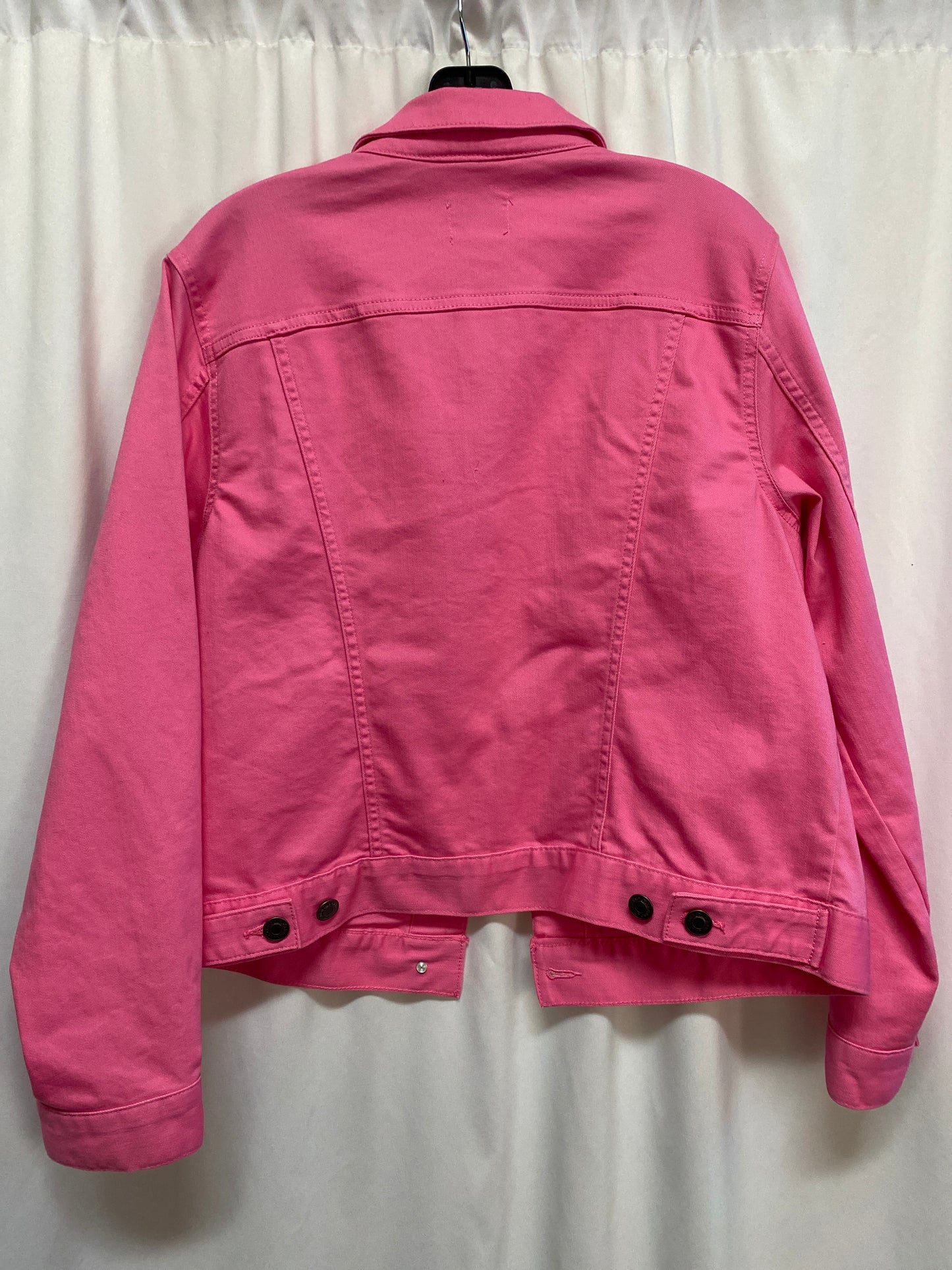 Jacket Denim By St Johns Bay In Pink, Size: L