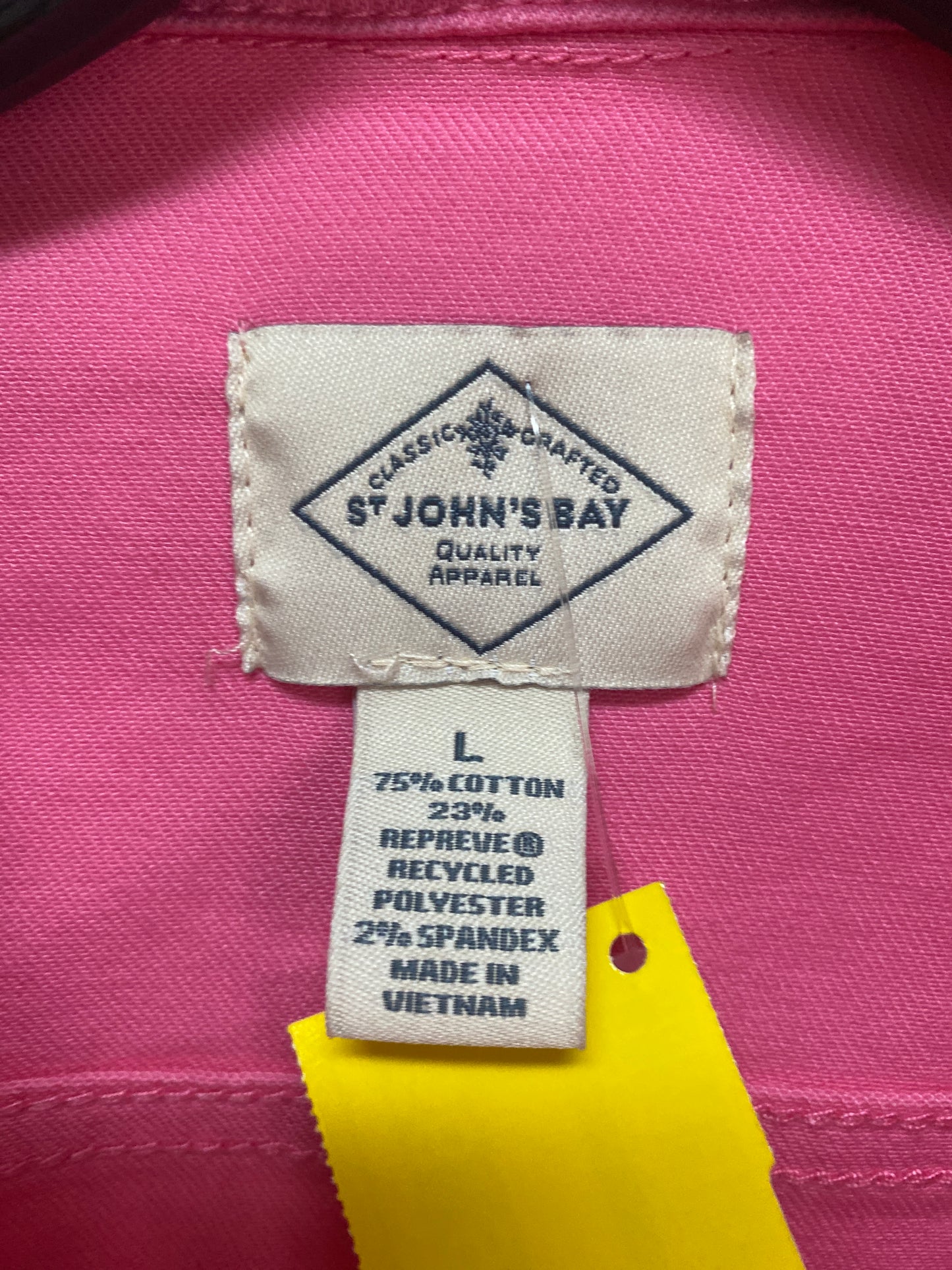 Jacket Denim By St Johns Bay In Pink, Size: L