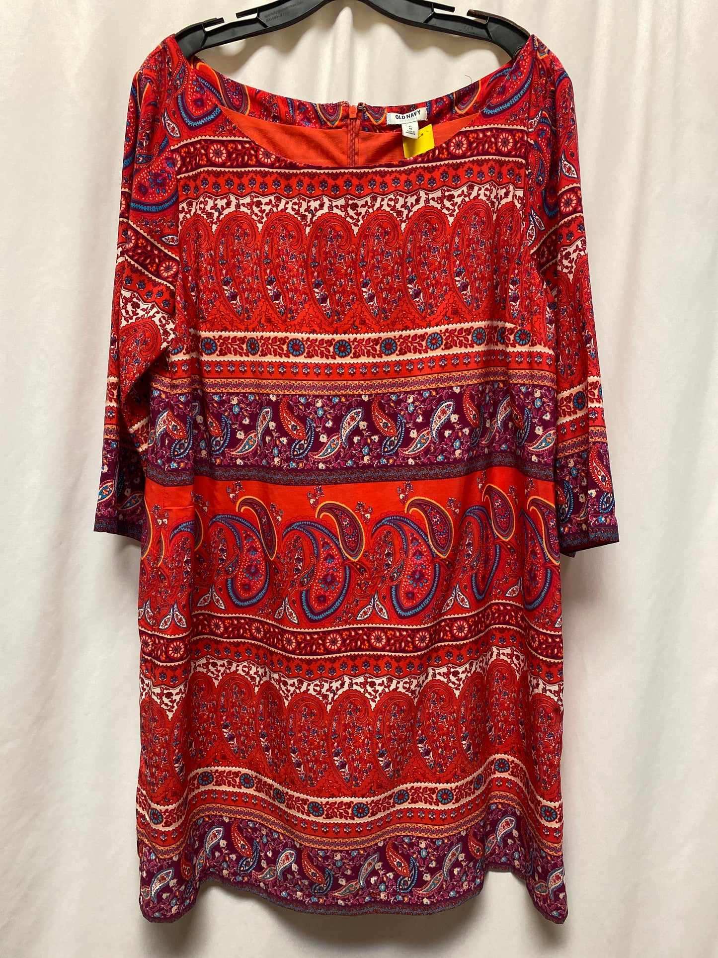 Dress Casual Midi By Old Navy In Paisley Print, Size: Xl