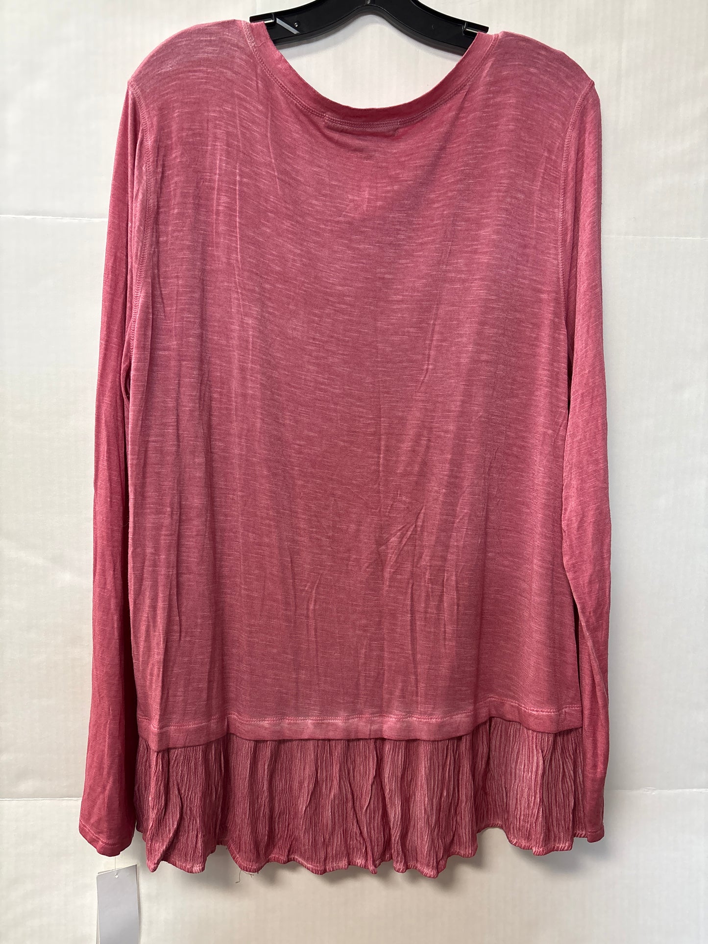 Top Long Sleeve By Fever In Pink, Size: Xl