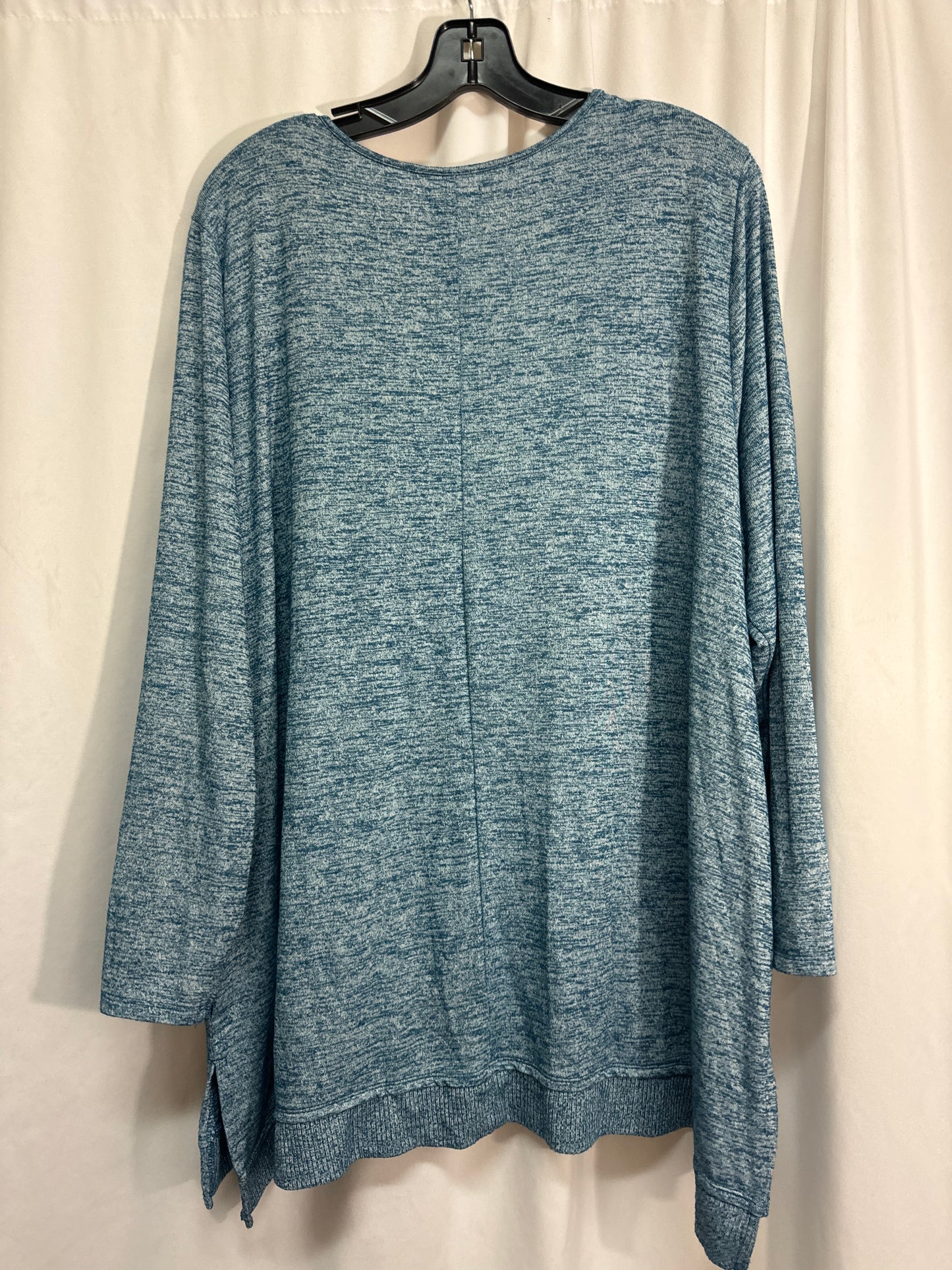 Top Long Sleeve By New Directions In Blue, Size: 1x