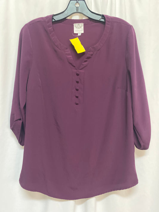 Top 3/4 Sleeve By Clothes Mentor In Purple, Size: M