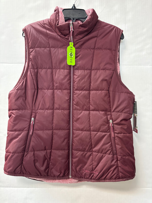 Vest Puffer & Quilted By Free Country In Mauve, Size: Xl