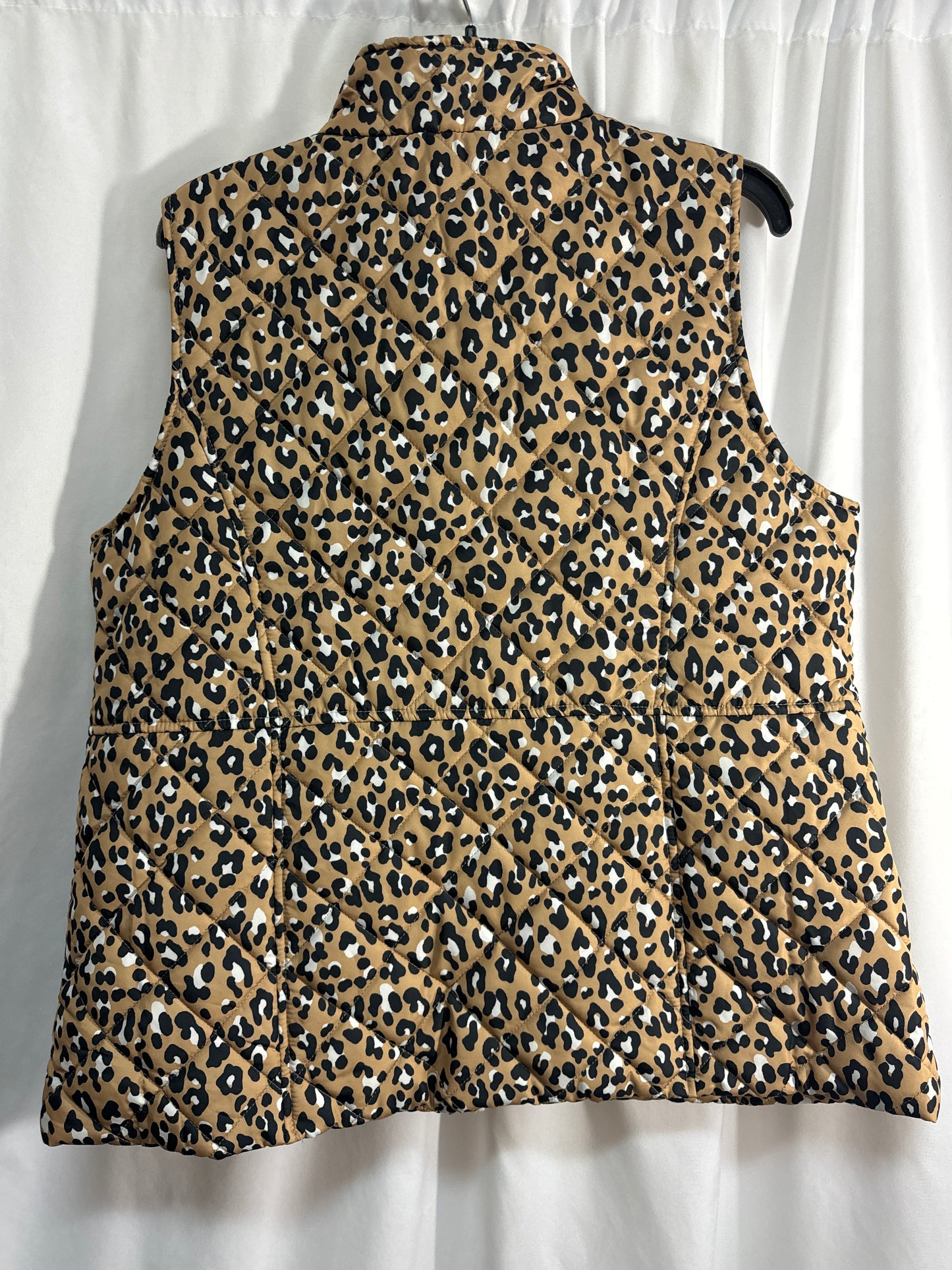Vest Puffer & Quilted By Kim Rogers In Animal Print, Size: Xl