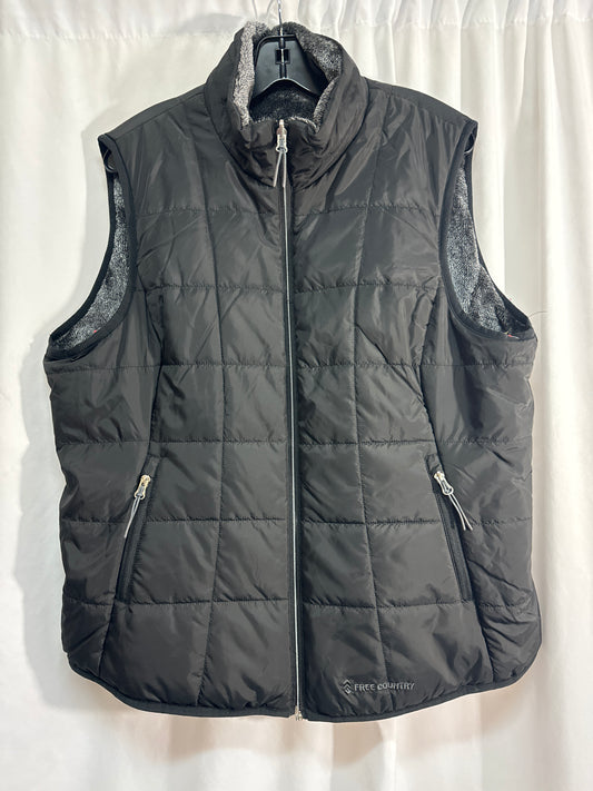 Vest Puffer & Quilted By Free Country In Black, Size: Xl