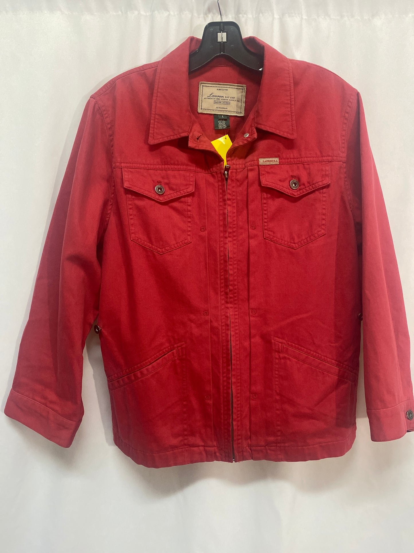 Jacket Denim By Ralph Lauren In Red, Size: L