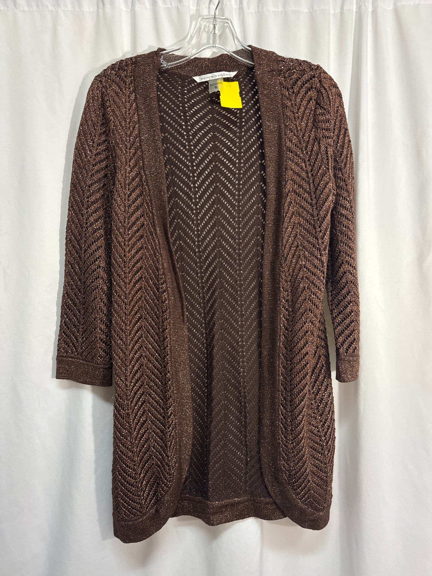 Cardigan By Peter Nygard In Bronze, Size: S