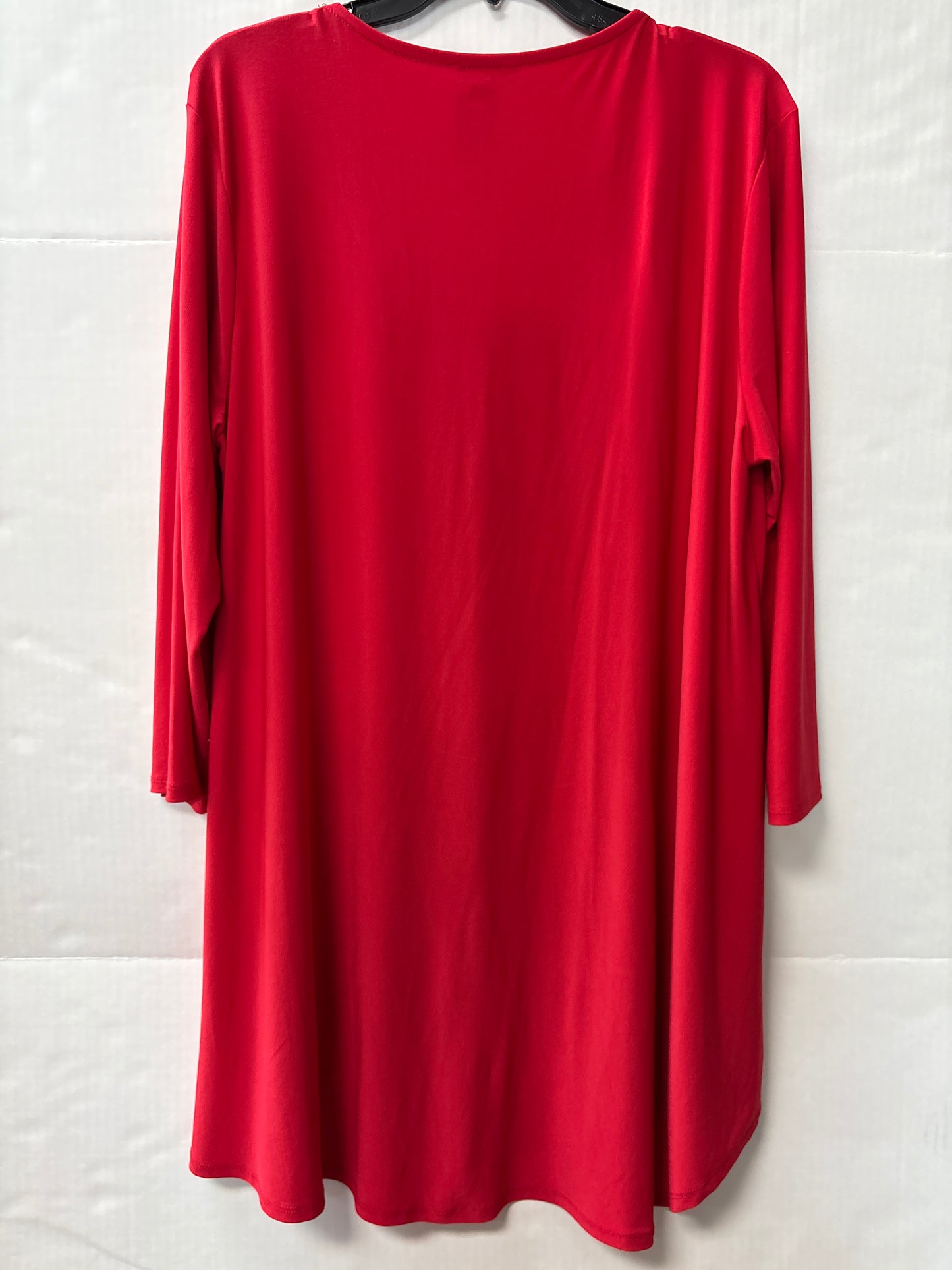 Top Long Sleeve By Cato In Red, Size: 1x