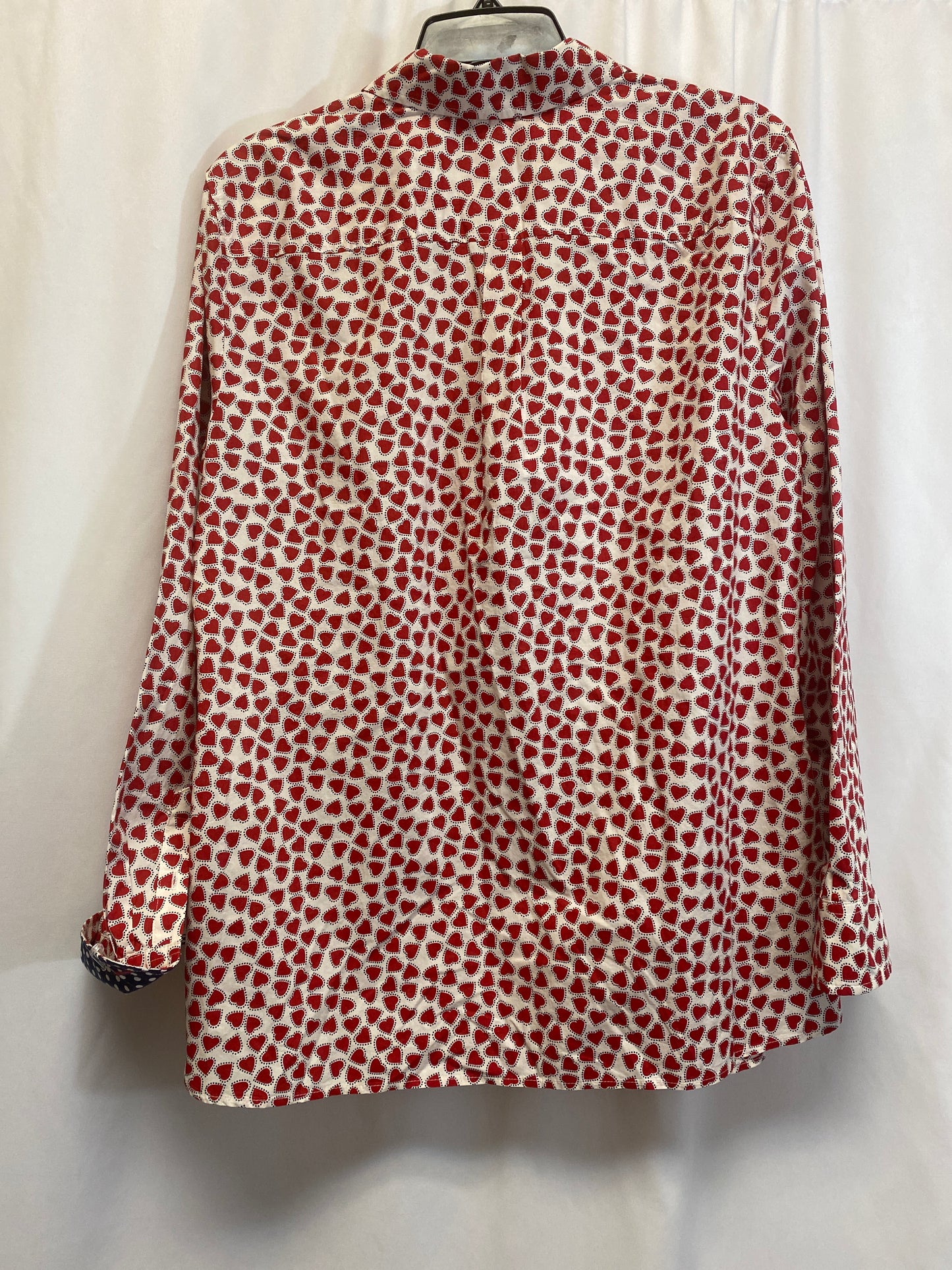 Top Long Sleeve By Talbots In Red, Size: Xl