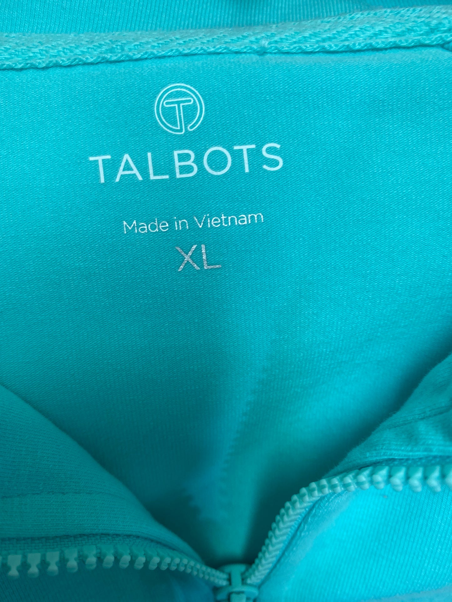 Athletic Jacket By Talbots In Teal, Size: Xl