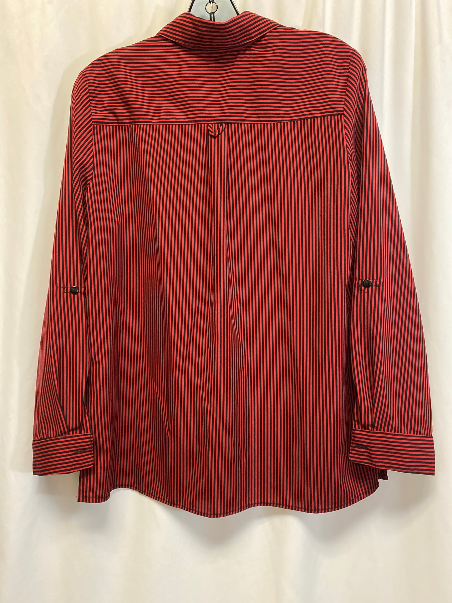 Top Long Sleeve By Kim Rogers In Red, Size: M