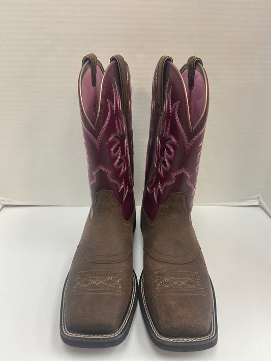 Boots Western By Ariat In Purple, Size: 10