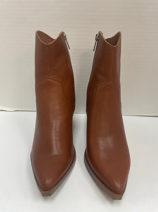 Boots Ankle Heels By Steve Madden In Brown, Size: 9