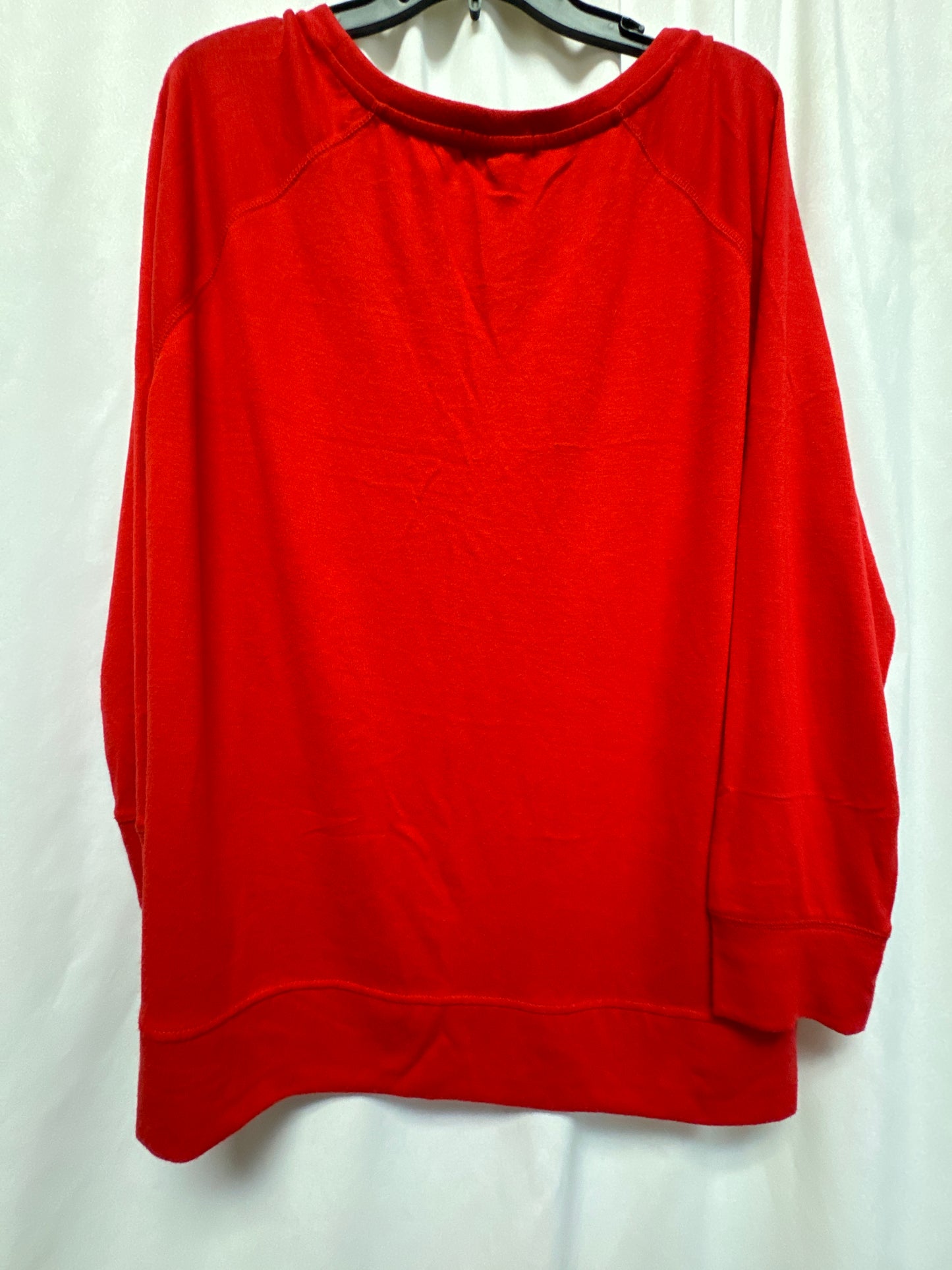 Top Long Sleeve By Clothes Mentor In Red, Size: 1x