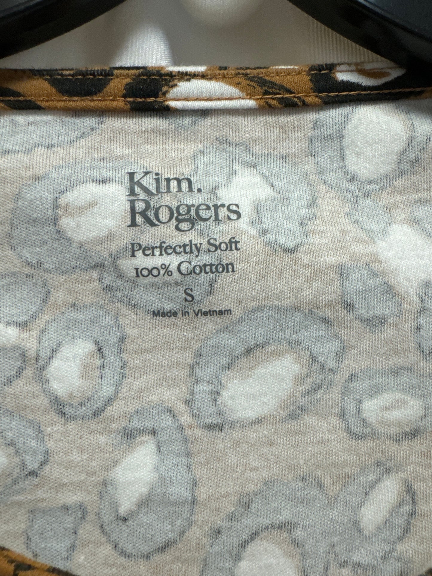 Top 3/4 Sleeve By Kim Rogers In Animal Print, Size: S