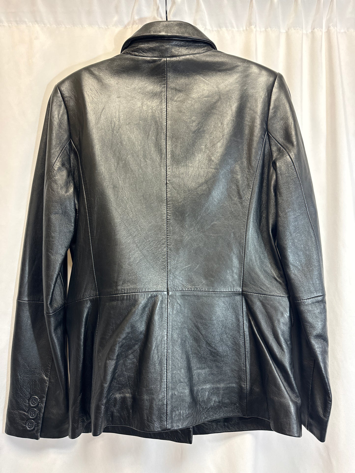 Jacket Leather By Jaclyn Smith In Black, Size: M