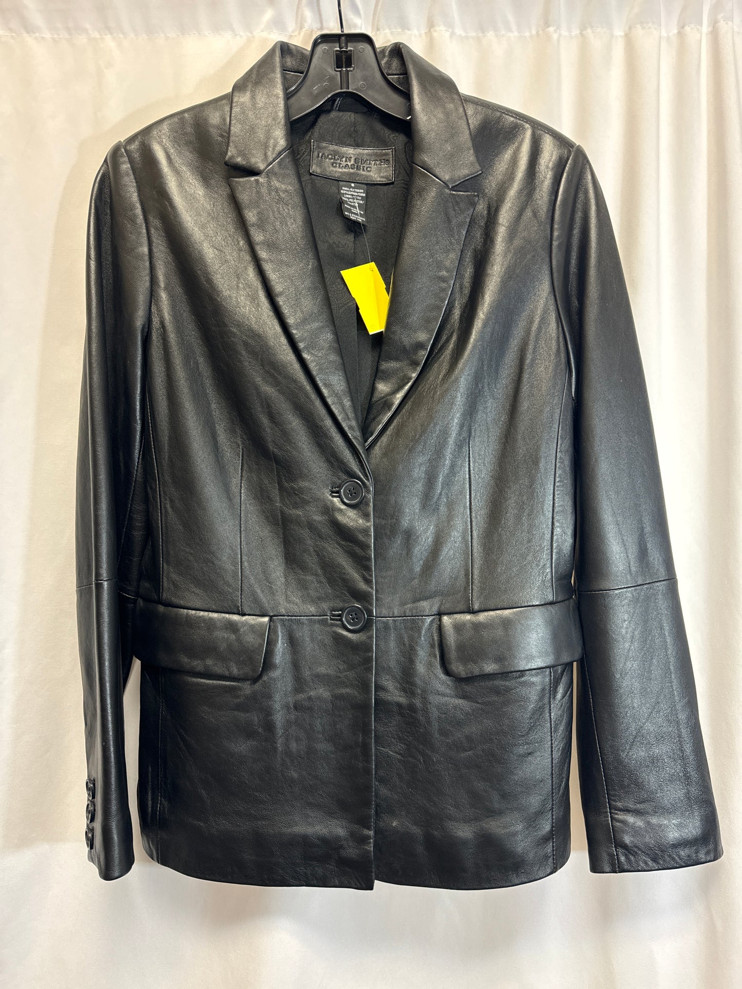 Jacket Leather By Jaclyn Smith In Black, Size: M