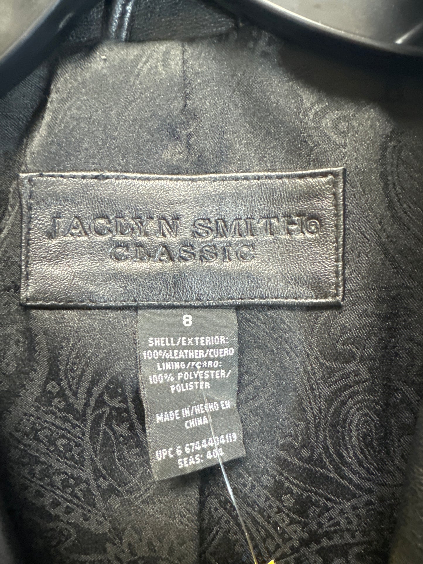 Jacket Leather By Jaclyn Smith In Black, Size: M