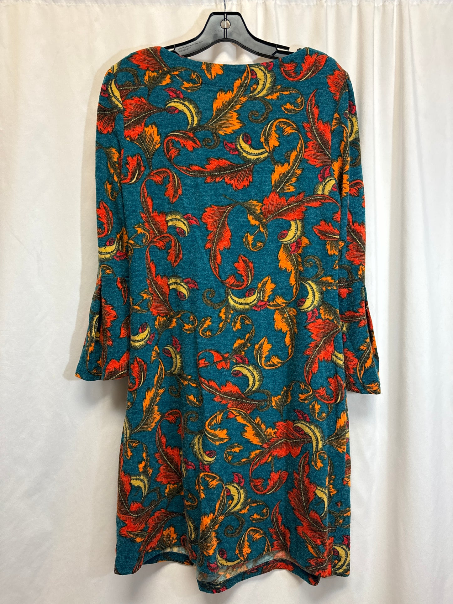 Dress Casual Midi By Clothes Mentor In Teal, Size: L