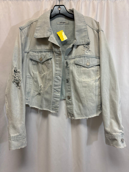 Jacket Denim By Refuge In Blue, Size: 2x