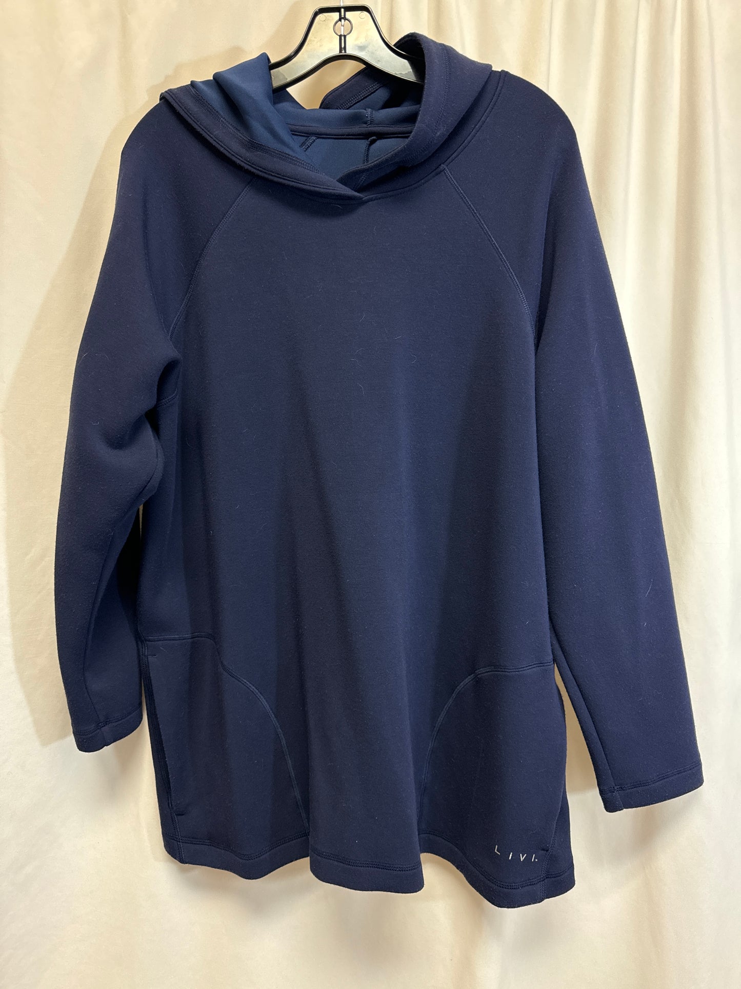 Athletic Sweatshirt Hoodie By Lane Bryant In Ombre Print, Size: 1x