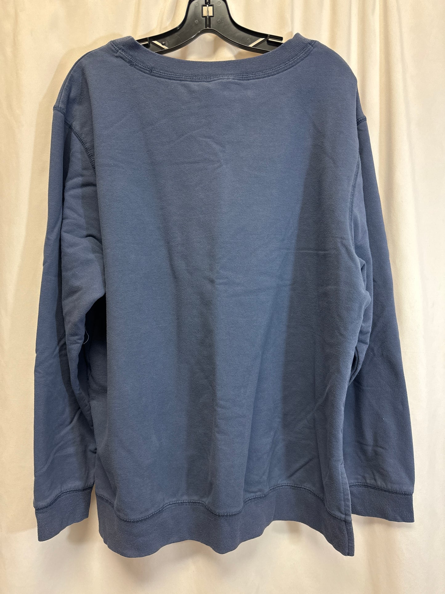 Sweatshirt Crewneck By Green Tea In Blue, Size: 1x