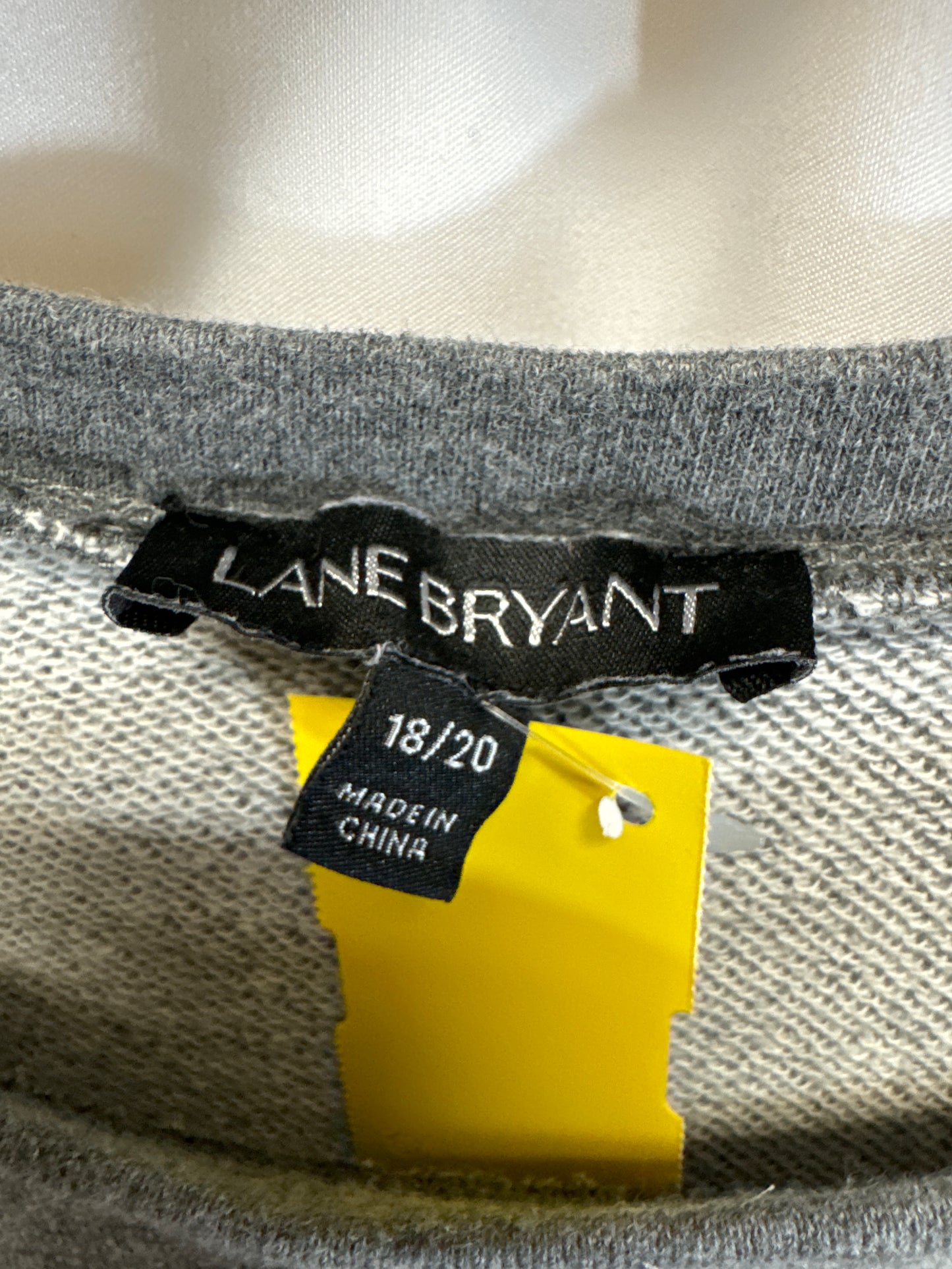 Sweatshirt Crewneck By Lane Bryant In Grey, Size: 1x