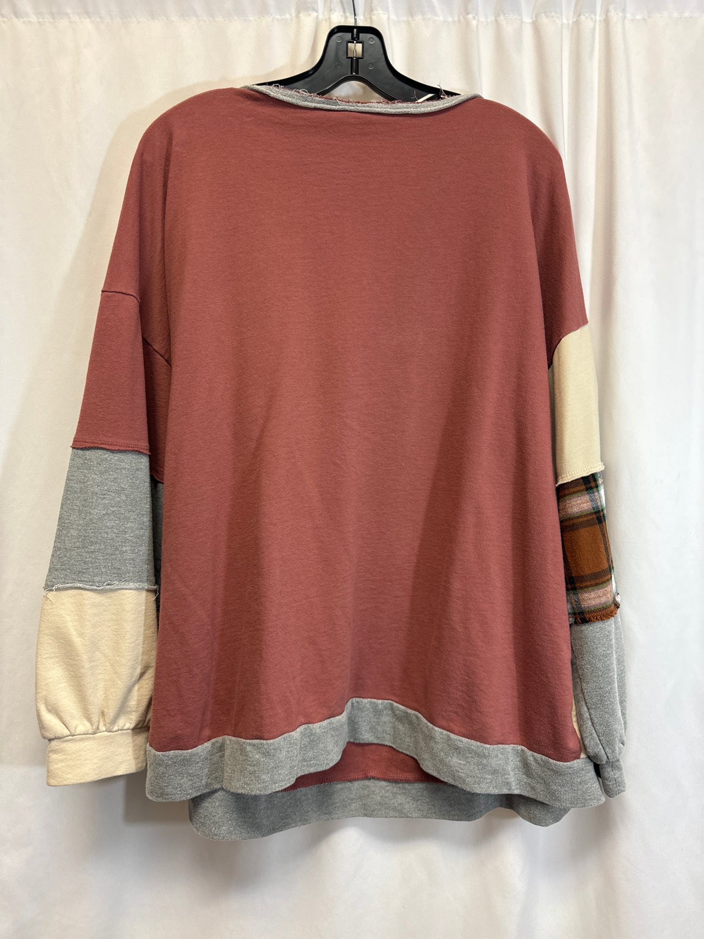 Top Long Sleeve By Cato In Mauve, Size: 1x