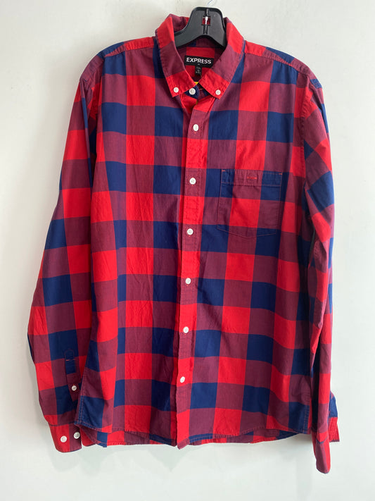 Top Long Sleeve By Express In Red, Size: L