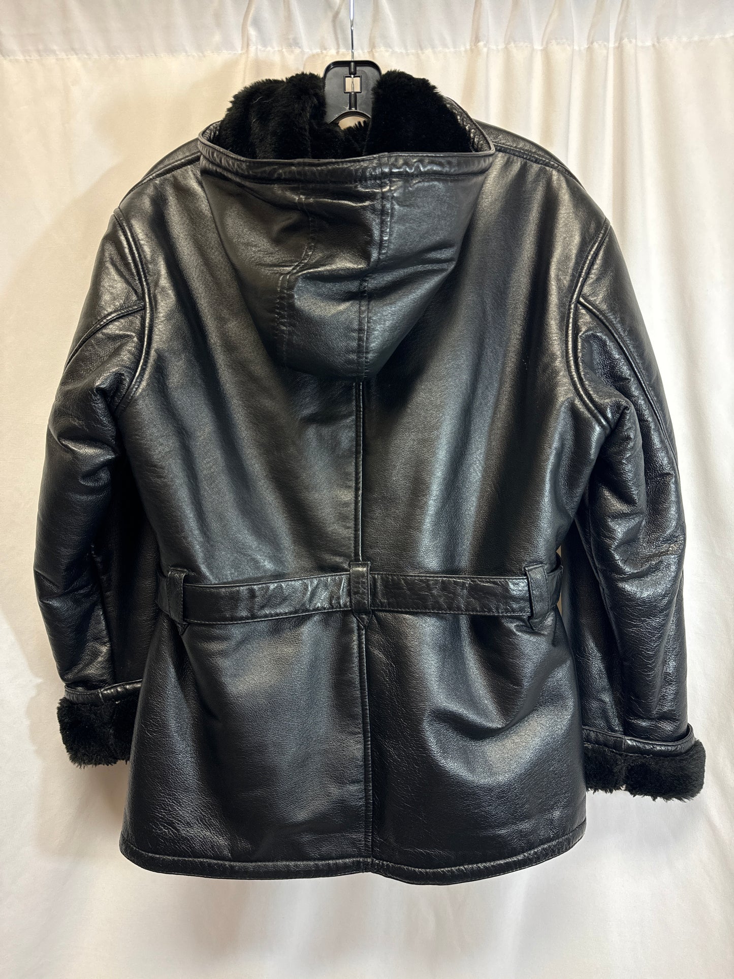 Jacket Leather By Wilsons Leather In Black, Size: M